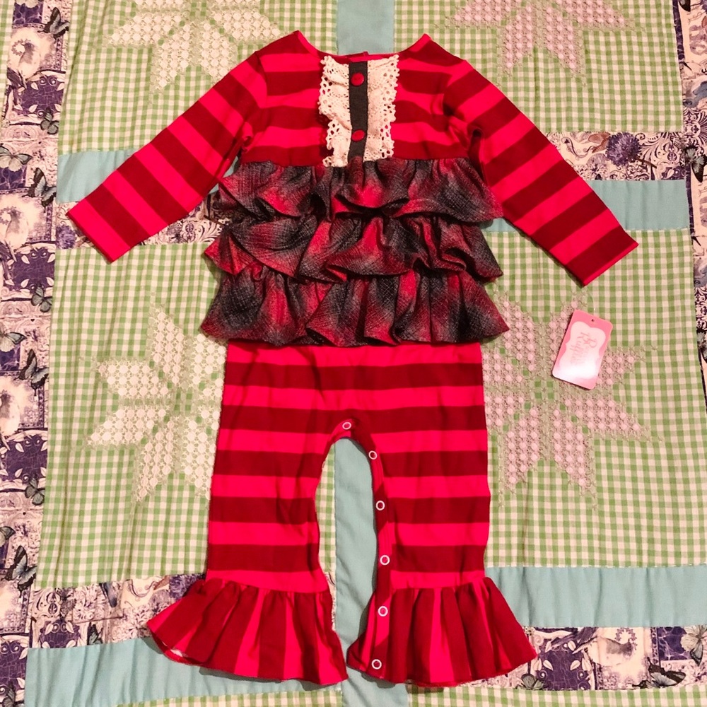 *RicRac & Ruffles* romper NWT ❤️
